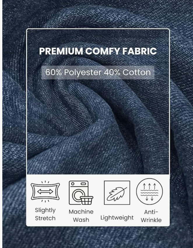 GRECIILOOKS Men Jeans || Baggy Fit Jean's for Man || Loose Fit High Rise Denim || Stretchable Casual Wear Jean,s || Dance Rap Rapping Style Pant for Men || Denim Cotton Jeans - Image 3
